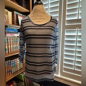 Classic Navy Striped Long Sleeve Top